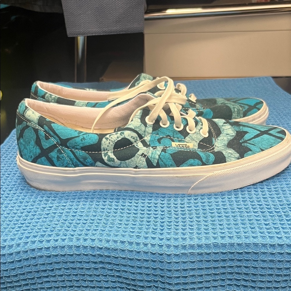 Vans Era Della Batik Blue and Black Patterned Sneakers
